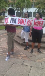 daughters of the african atlantic fund 2012 consultation participants holding banner during hope march near university of ghana campus